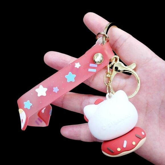 Brand New Sanrio Hello Kitty Donut Keychain - Picture 2 of 5